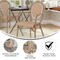 Merrick Lane Celia Stacking Thonet Bistro Style Chair with Arms, PE Rattan Seat, and Metal Frame for Indoor/Outdoor Use